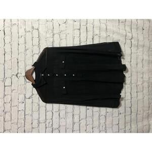 INC‎ Black Sheer Long Sleeve Button-Up Blouse, Size 2X